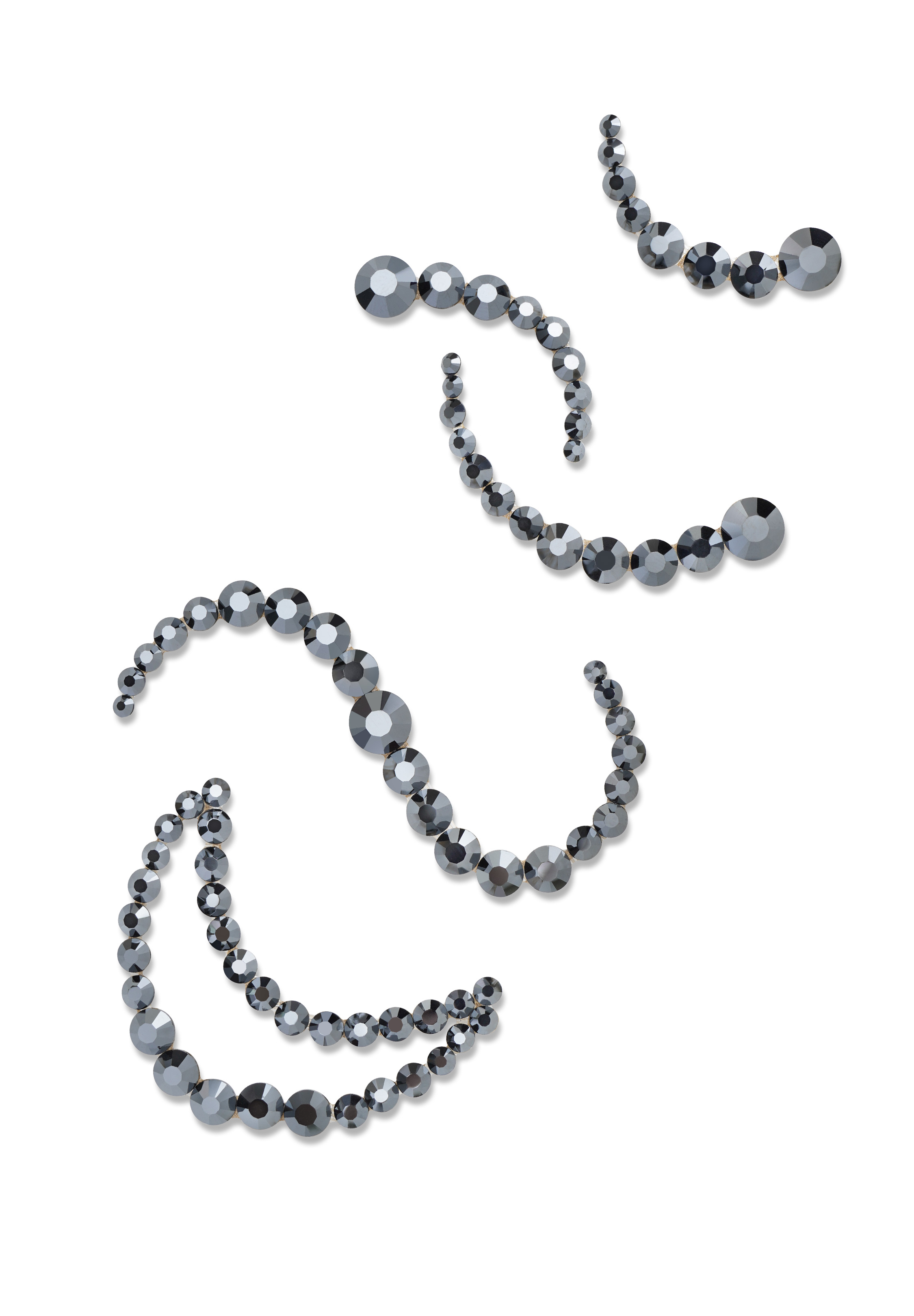 Verona Rhinestone Strips SD-309-3-Jet Hematite