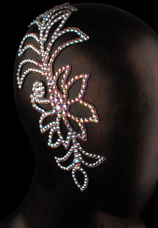 Verona Rhinestone Hairpiece HP-01-Crystal AB