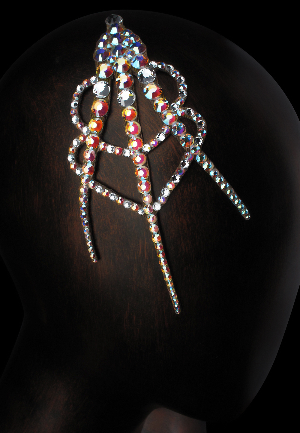Verona Rhinestone Hairpiece HP-09-Crystal AB
