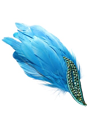 Zdenka Arko Aquamarine AB Crystallized Hair Piece HA11003-39-Turquoise / Aquamarine AB