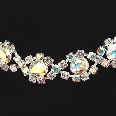 Rhinestone Necklace 880361 CAB-Crystal AB