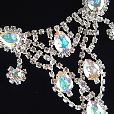 Rhinestone Necklace N4002 CAB-Crystal AB