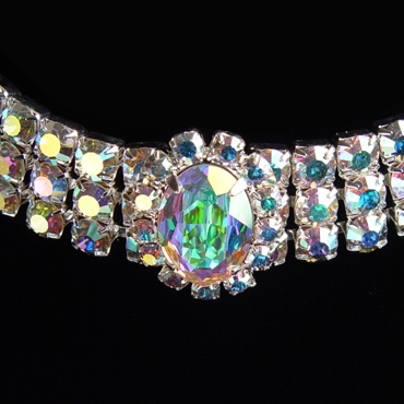 Rhinestone Necklace N880298 CAB-Crystal AB