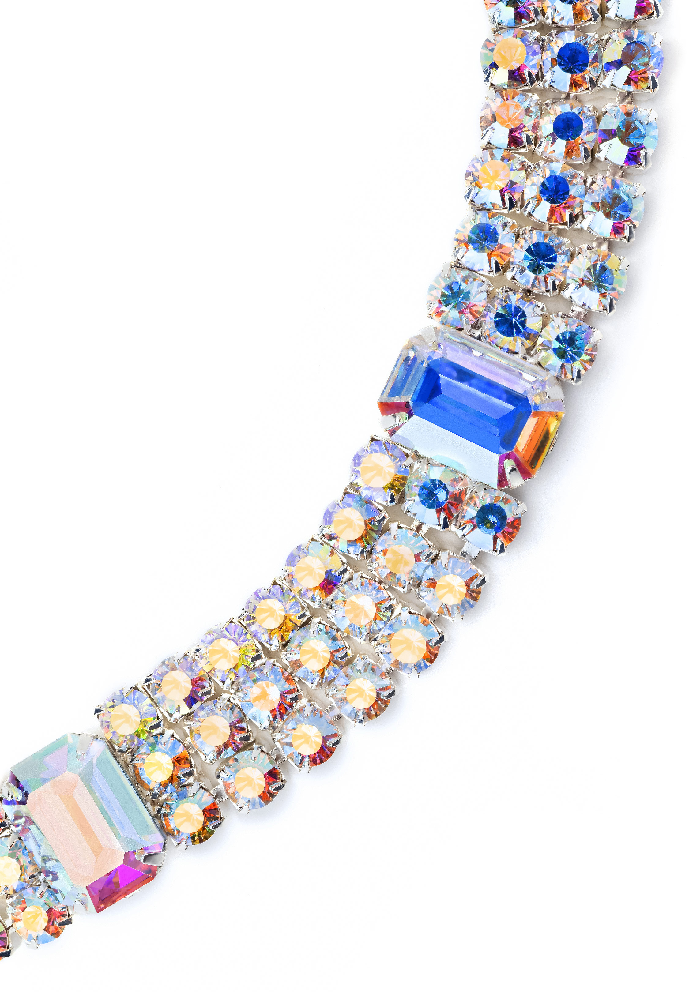 Rhinestone Necklace N880299 CAB Rhinestone Jewelry