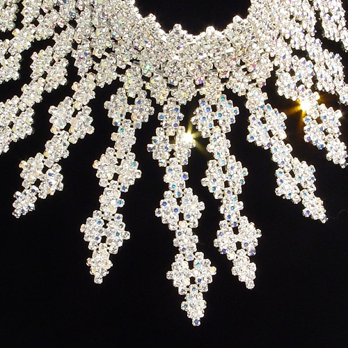 Rhinestone Necklace N8805 CST-Crystal