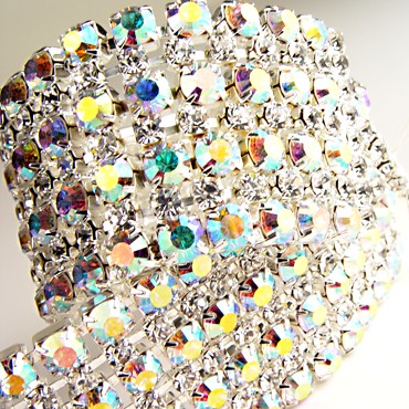 Rhinestone Necklace RN0084 CAB-Crystal AB