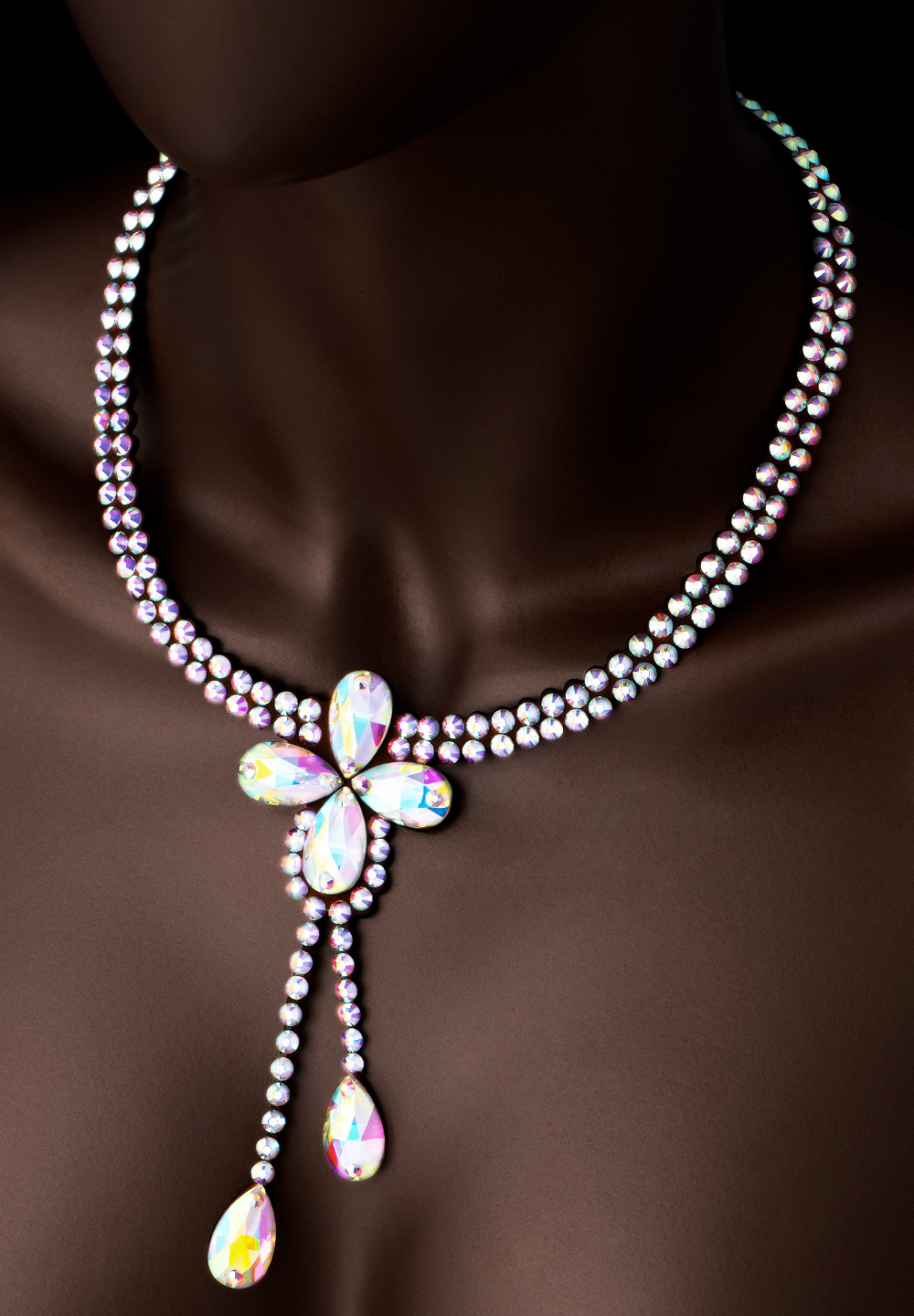 Phylicia Sparkle Crystal Necklace WAN-007-Crystal AB