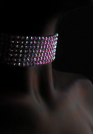 Sarika 7 Row Rhinestone Choker CK-651-Crystal AB