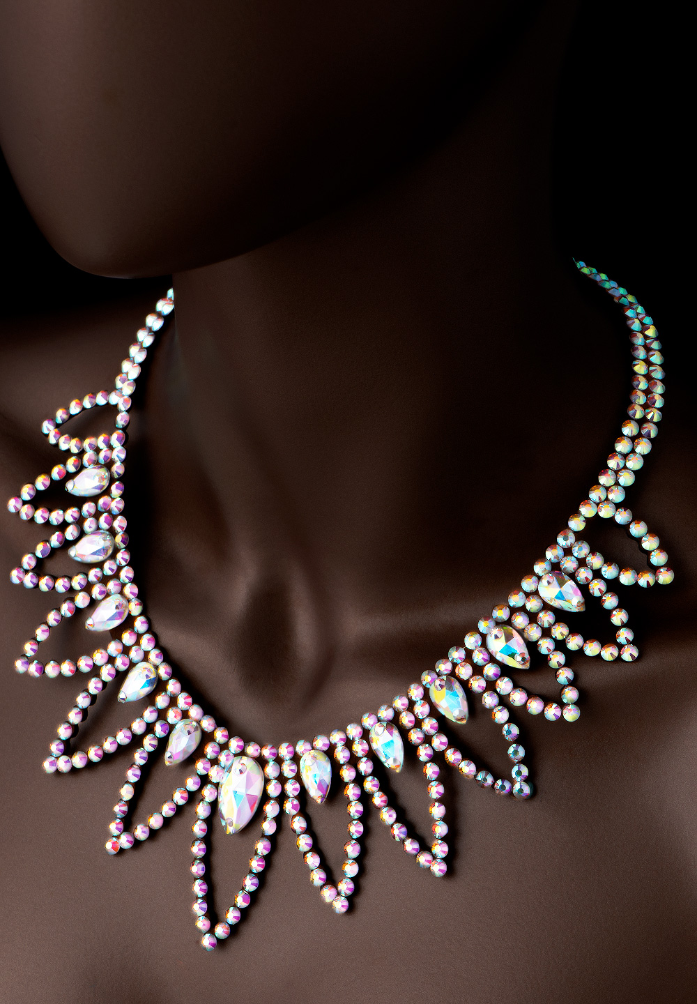 Serena Crystal Necklace NK-614-1-Crystal AB