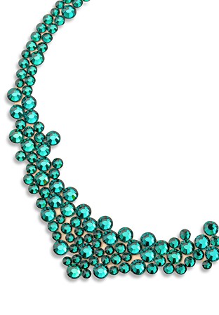 Serena Crystal Necklace NK-903-4-Emerald
