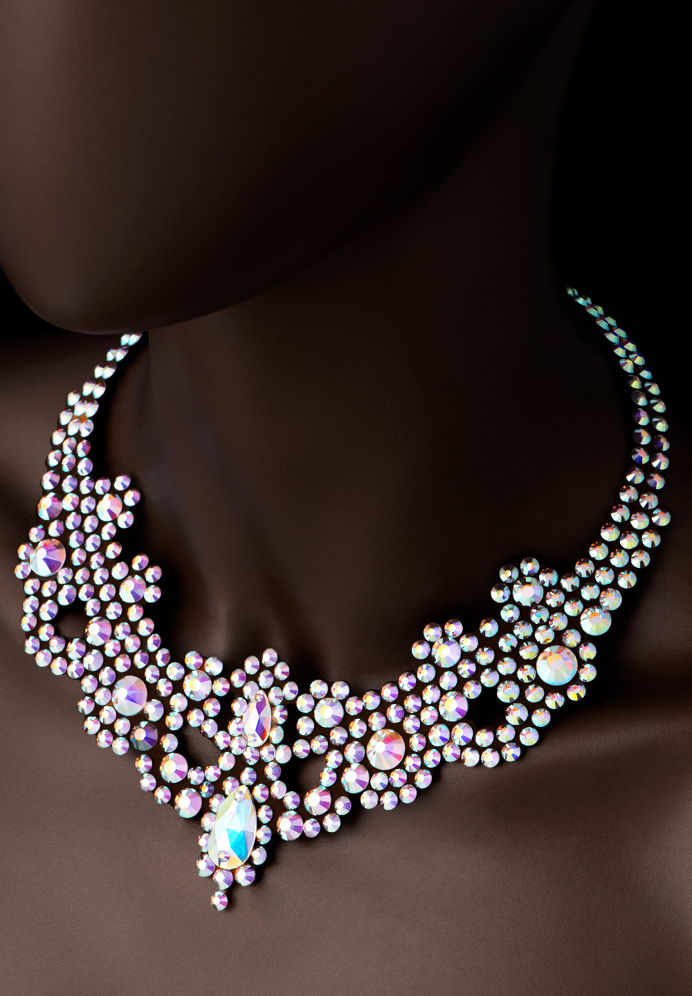 Serena Crystal Necklace DCX906-Crystal AB