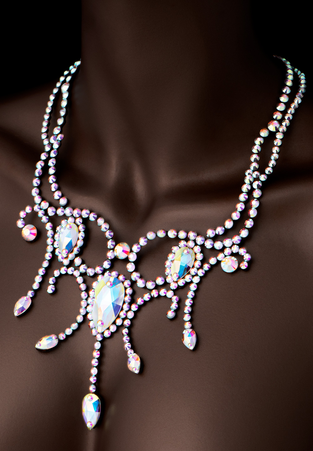 Serena Crystal Necklace DCX908-Crystal AB