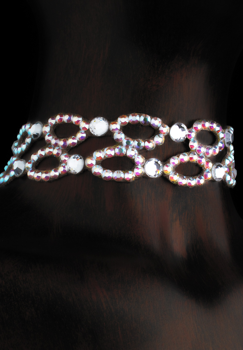 Serena Rhinestone Choker CK-531-Crystal AB