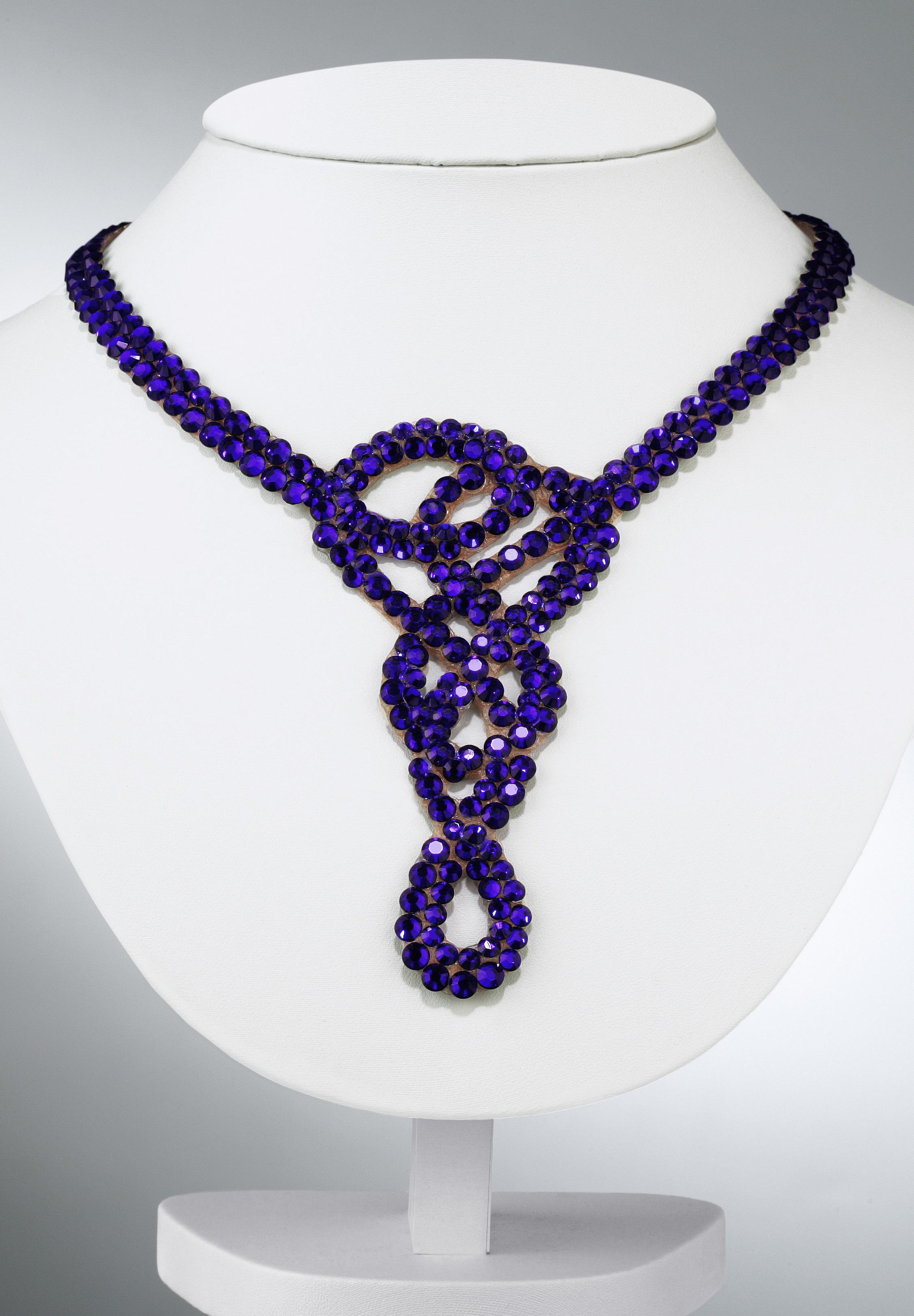 Cobalt blue pendant necklace, chainmail love knot, small circle jewelry |  MakerPlace by Michaels