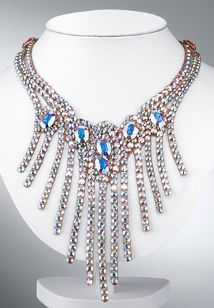Zdenka Arko Crystal AB Rhinestone Necklace NC12001-17-Crystal AB
