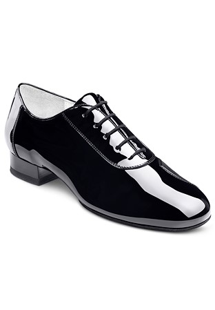 2HB Mens Ballroom Shoes Bickers-Black Patent / Black Suede