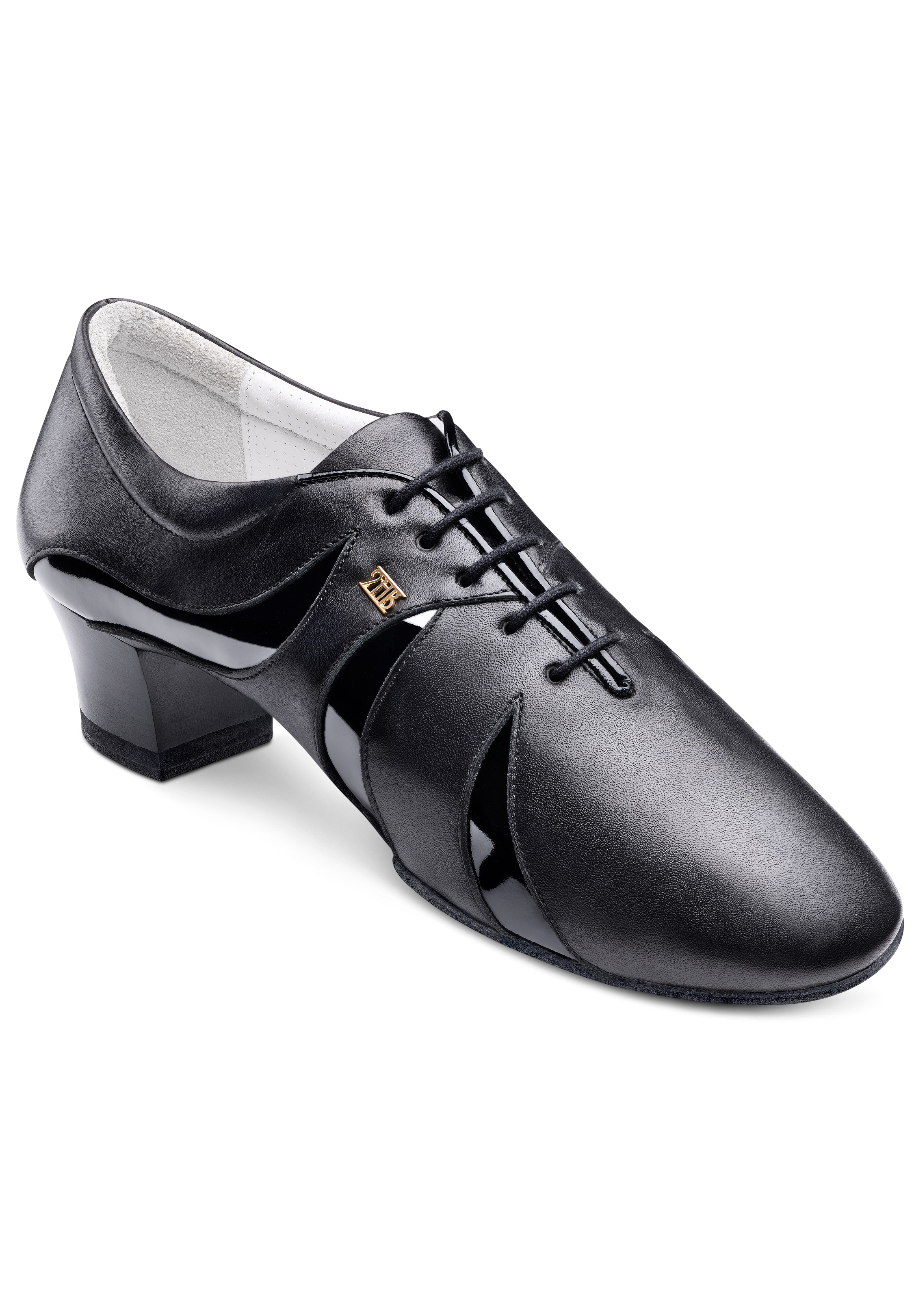 HROYL Dance Shoes for Children/Mens Lace-up Jazz Latin Mordern Ballroom Dance Shoes 1.5 Low Heel Suede Sole,Model 238 