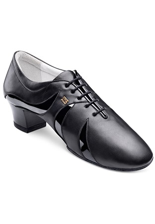 2HB Mens Latin Competition Shoes 5602SF-Black Calf / Black Patent