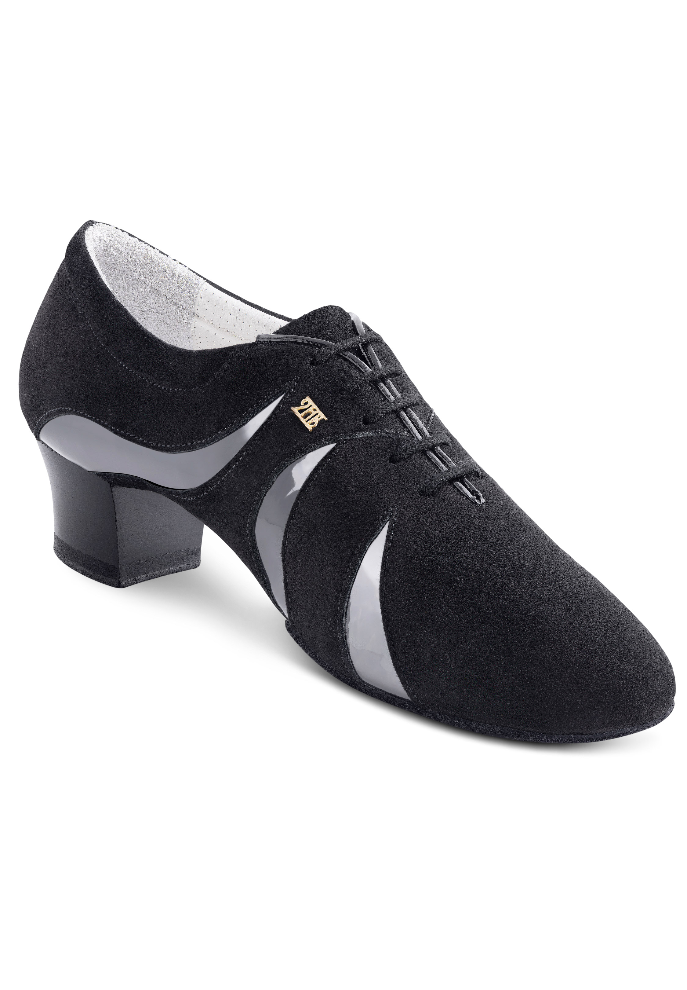 TPS Black Glitter & Patent Latin Ballroom Salsa Custom-made Dance Shoes D585 