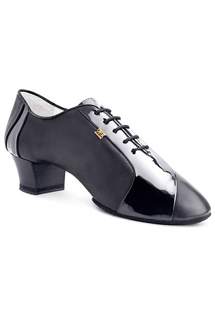 2HB Mens Latin Competition Shoes 5603SF-Black Calf / Black Patent