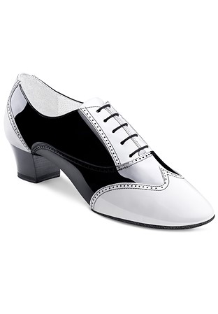 2HB Mens Latin Professional Shoes 71908SF-Black / White Patent