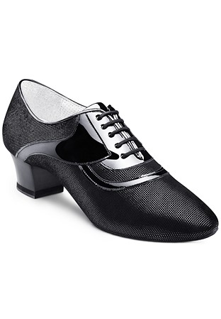 2HB Mens Latin Shoes 71938SF-Black Printed Suede / Black Patent