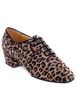 2HB Women Practice Dance Shoes 71901 SF-Leopard Suede