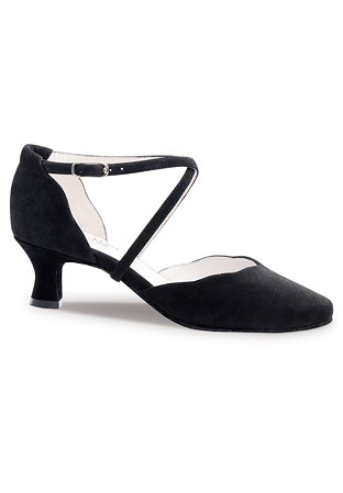 Anna Kern 572-50 Social Dance Shoes-Black Suede