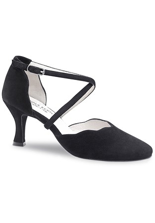 Anna Kern 672-60 Social Dance Shoes-Black Suede