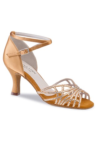 Anna Kern 700-60 Crystallized Dance Shoes-Bronce Satin