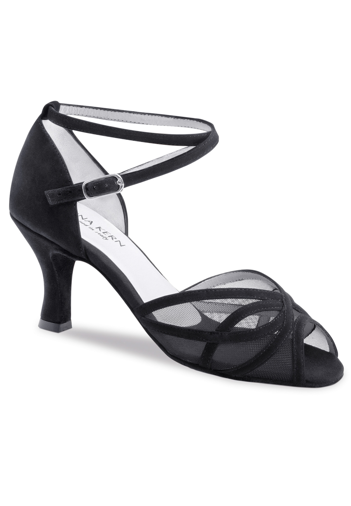 Anna Kern Adele 740-60 Open Toe Dance Shoes-Black Suede