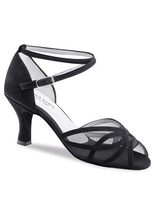 Anna Kern 740-60 Open Toe Dance Shoes-Black Suede