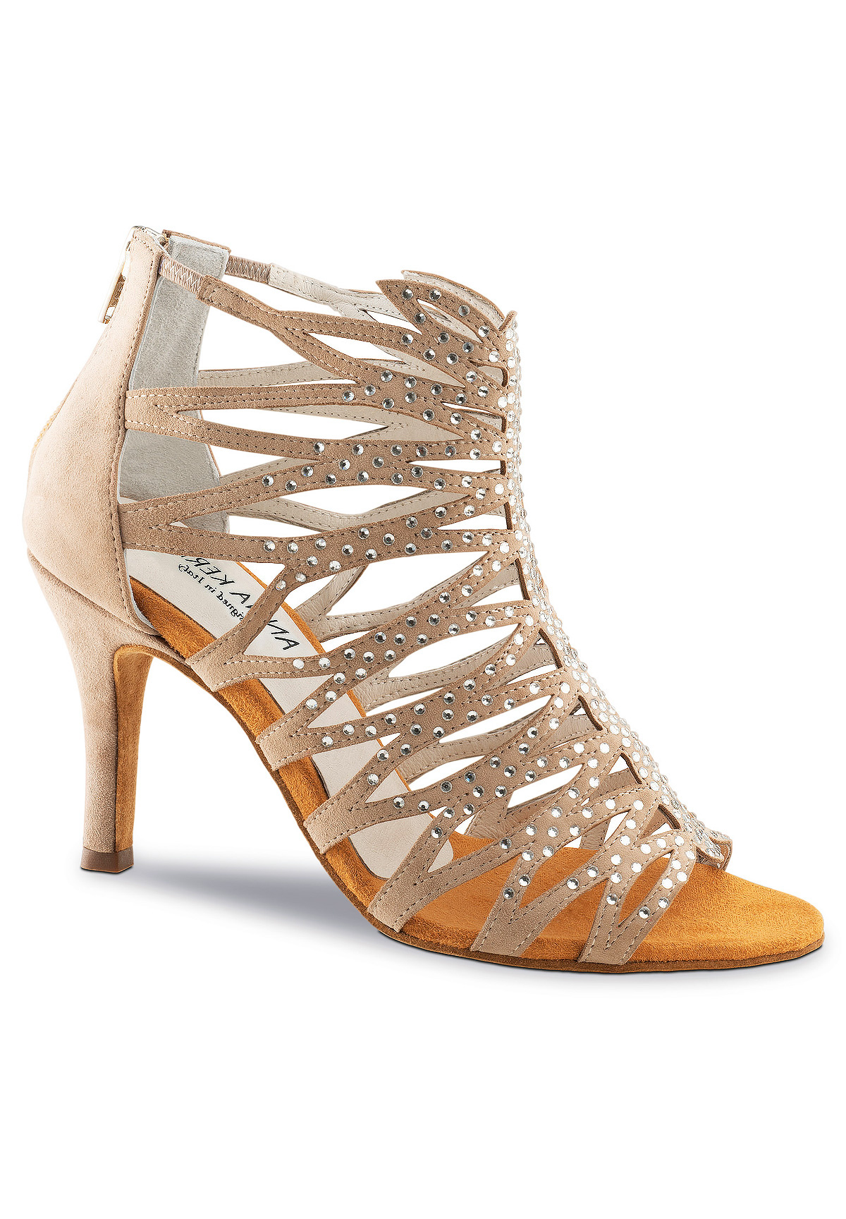 Anna Kern Celeste 800-75 Social Dance Shoes-Beige Suede