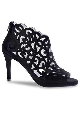 Anna Kern 830-80 Ladies Social Dance Boots-Black Suede