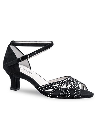 Anna Kern Clemence 960-50 Ladies Socila Shoes-Black Suede