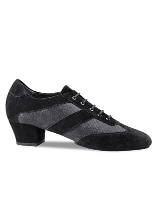Anna Kern Sandrine Ladies Practice Shoes-Suede/Print Black