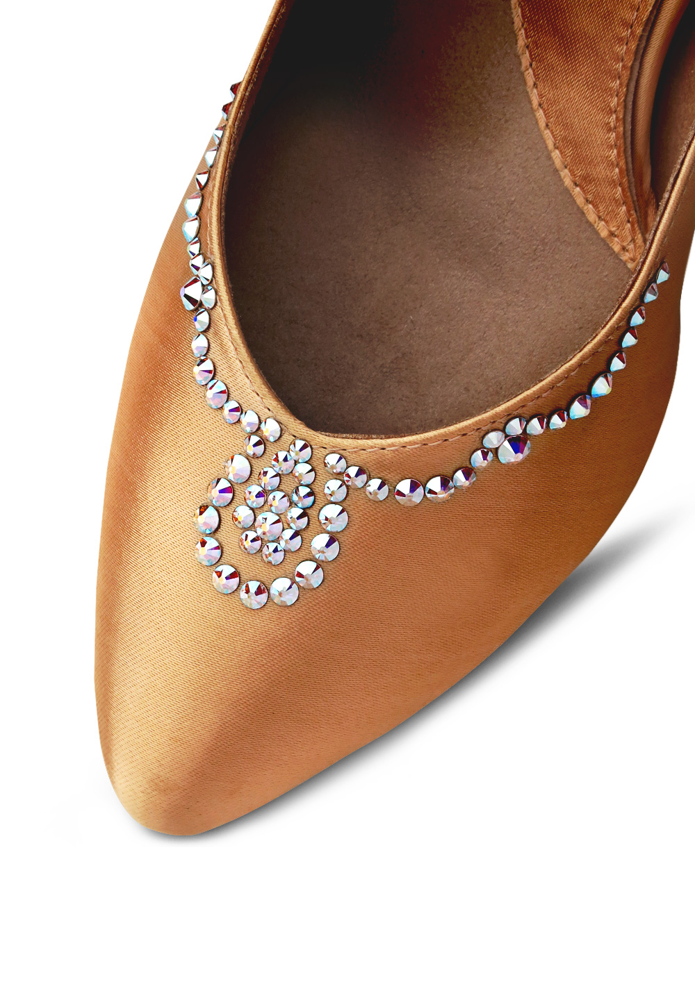 Capezio Anna BR313 with Crystallized Design PT512-Antique Silk / Crystal AB