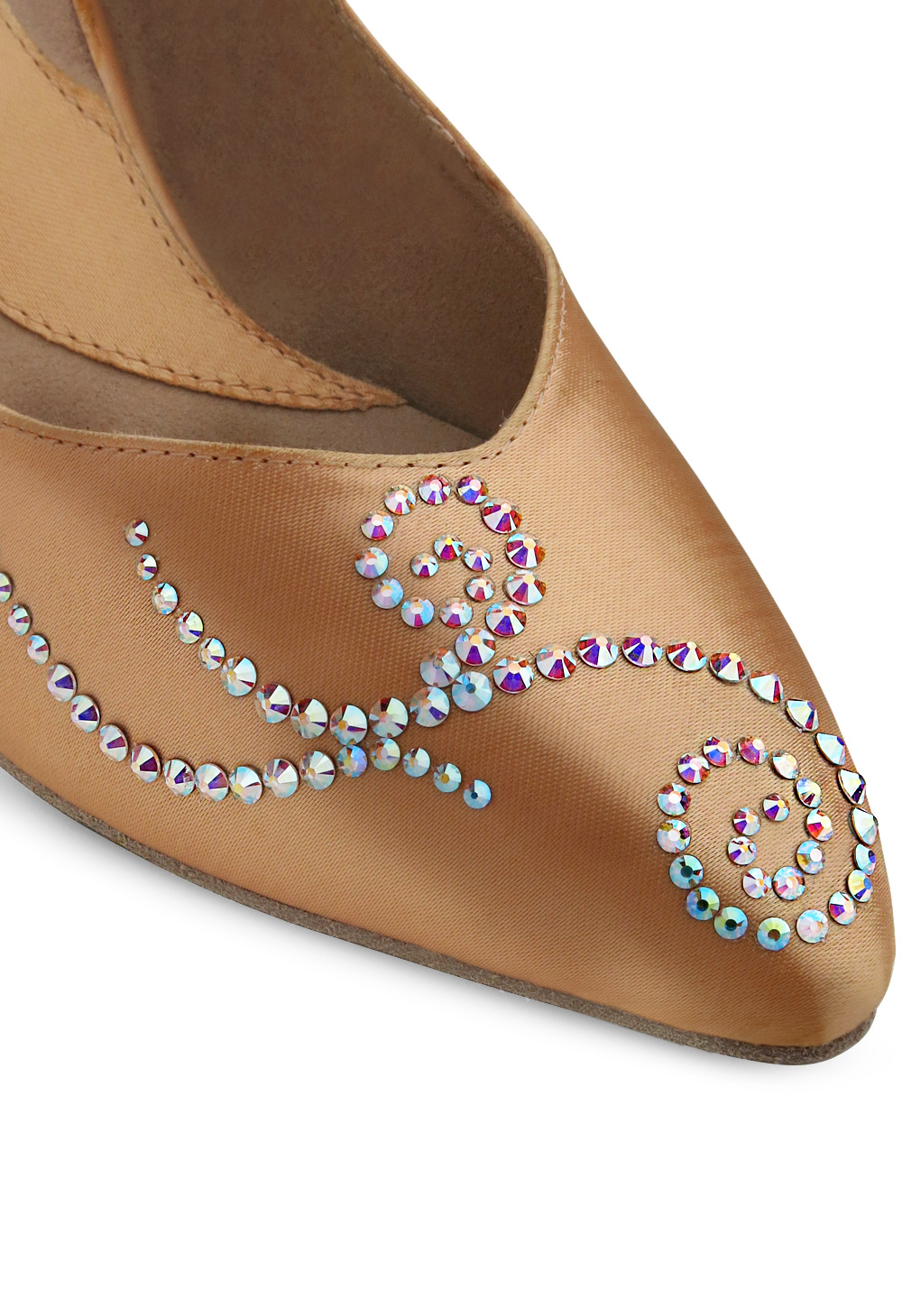 Capezio Anna BR313 with Crystallized Design PT516-Antique Silk / Crystal AB