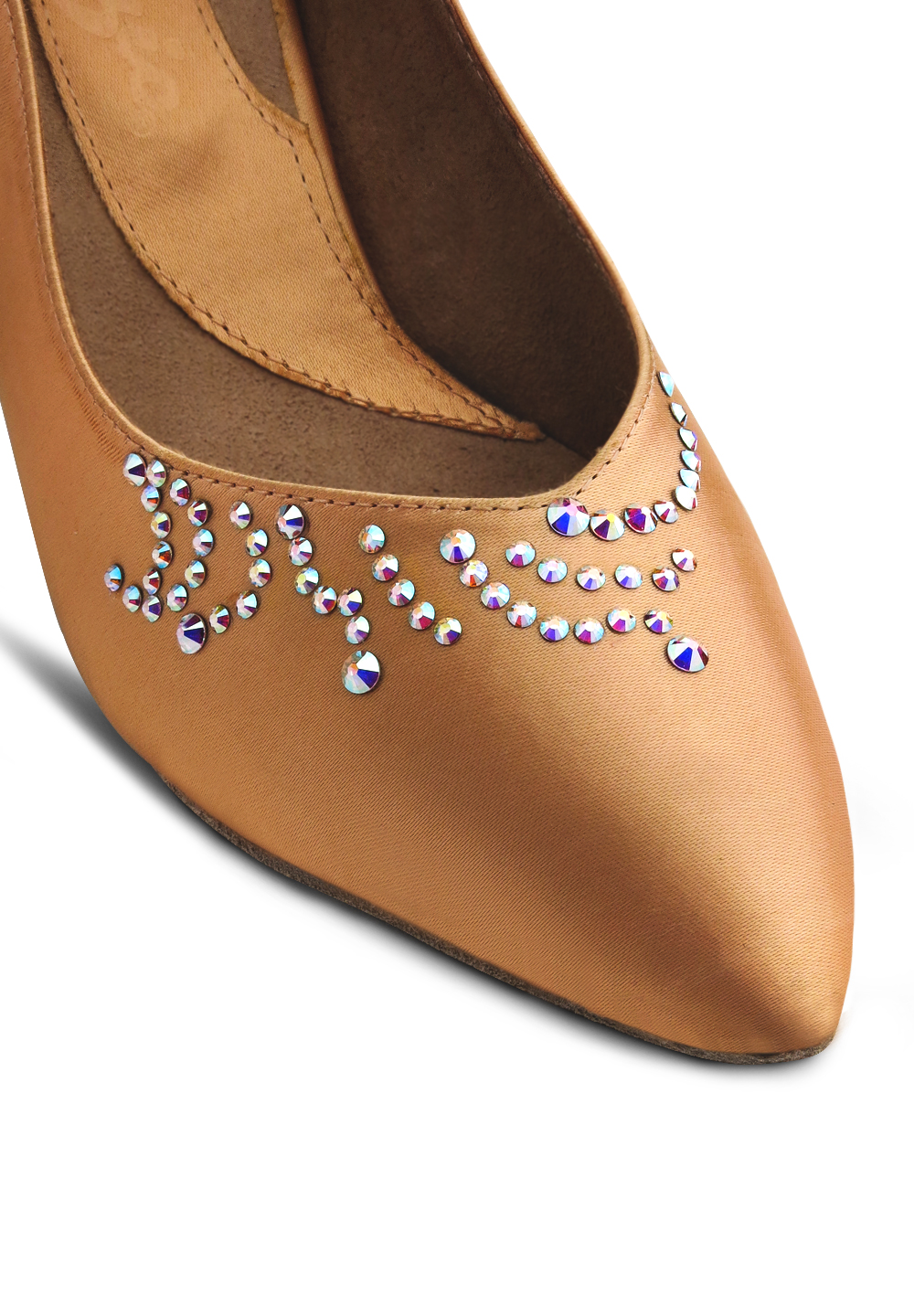 Capezio Anna BR313 with Crystallized Design PT518-Antique Silk / Crystal AB