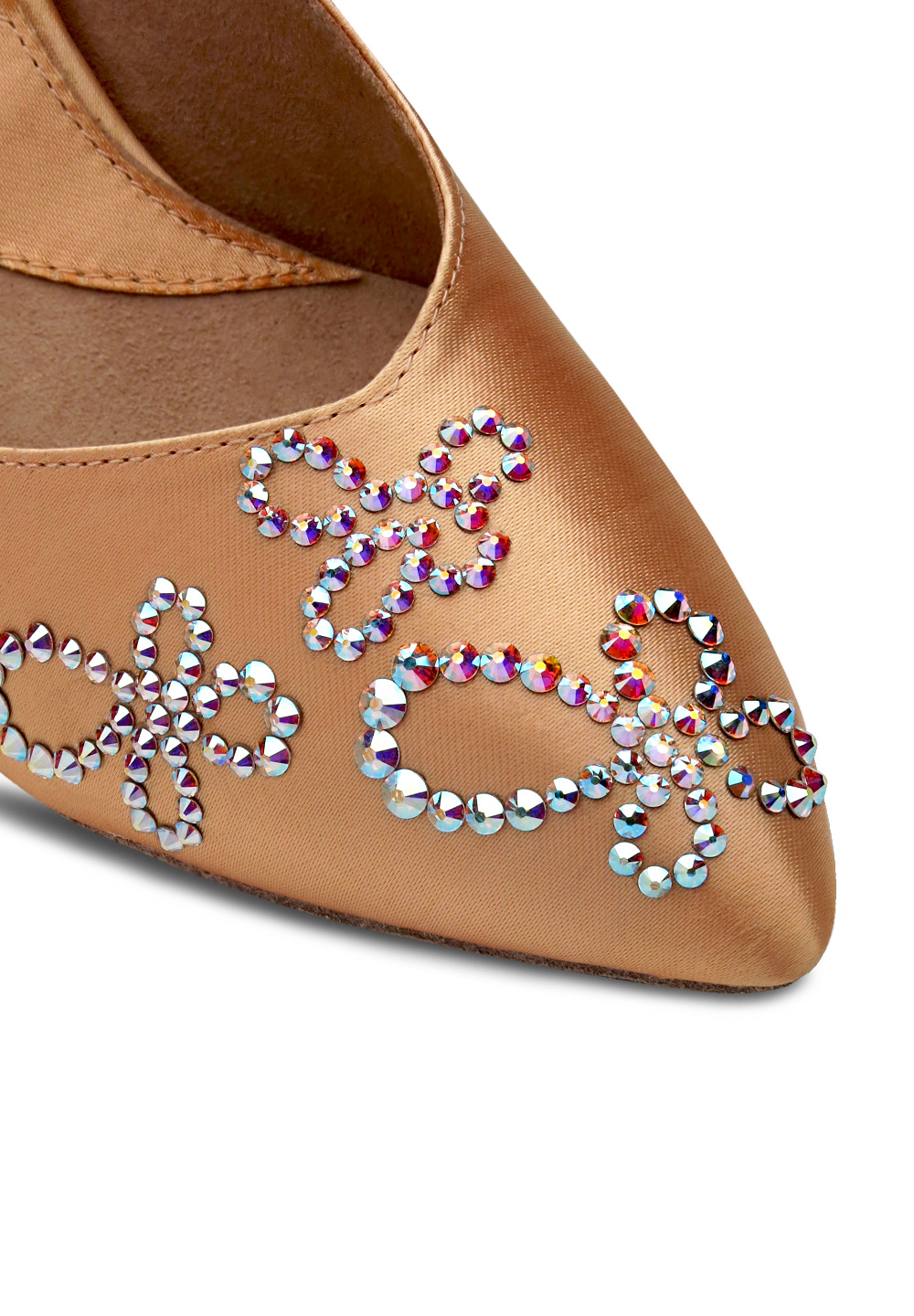 Capezio Anna BR313 with Crystallized Design PT519-Antique Silk / Crystal AB