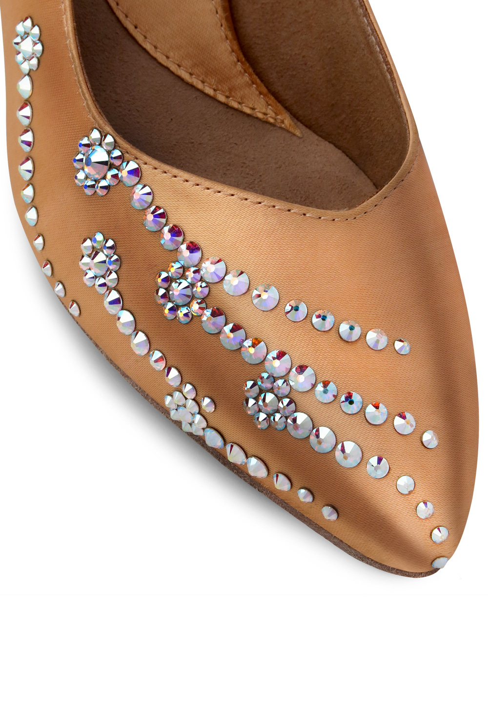 Capezio Anna BR313 with Crystallized Design PT520-Antique Silk / Crystal AB