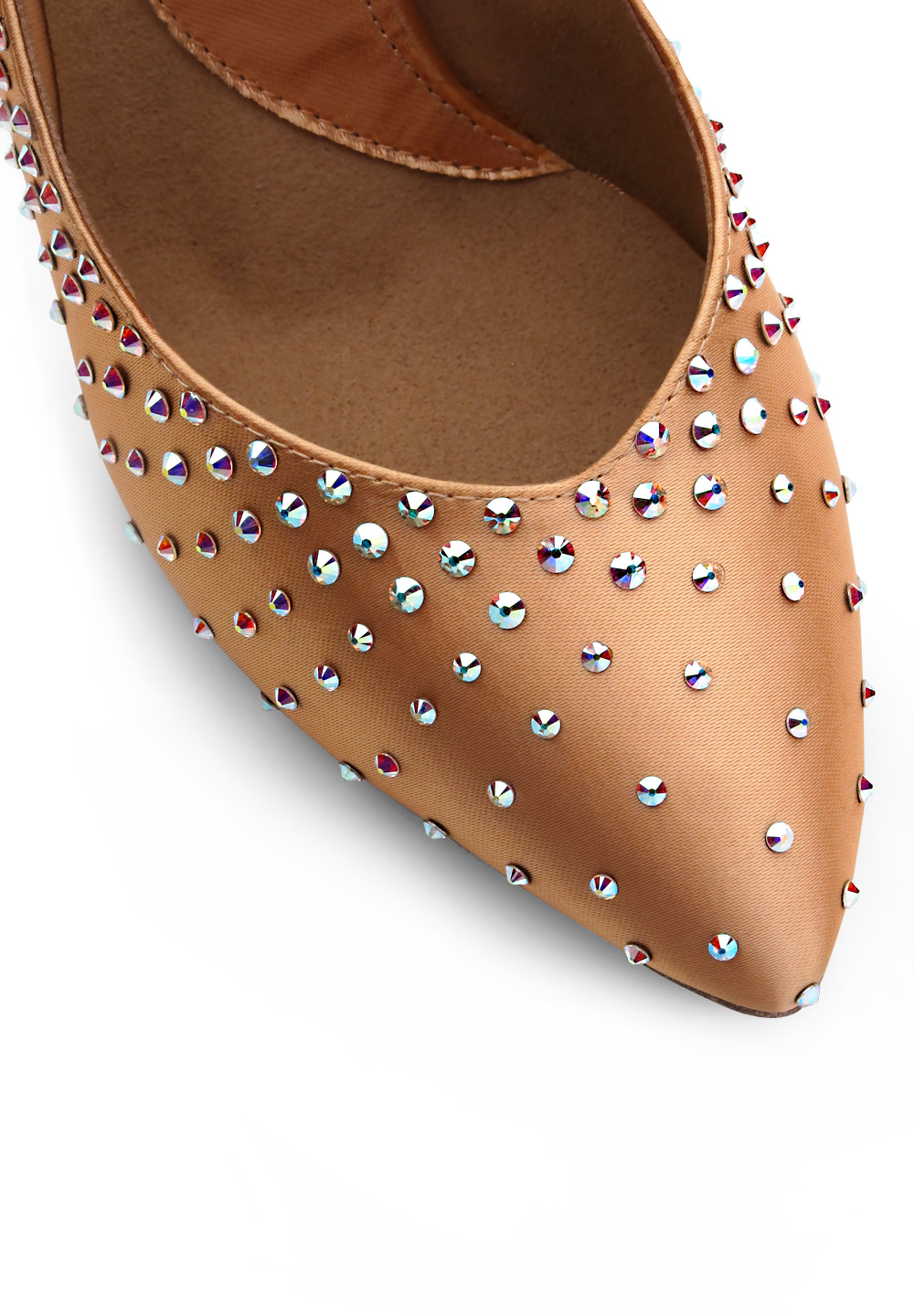 Capezio Anna BR313 with Crystallized Design PT521-Antique Silk / Crystal AB