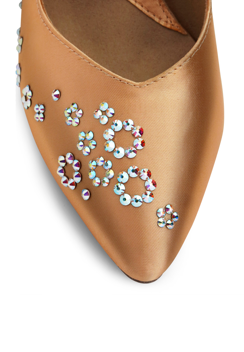 Capezio Anna BR313 with Crystallized Design PT522-Antique Silk / Crystal AB