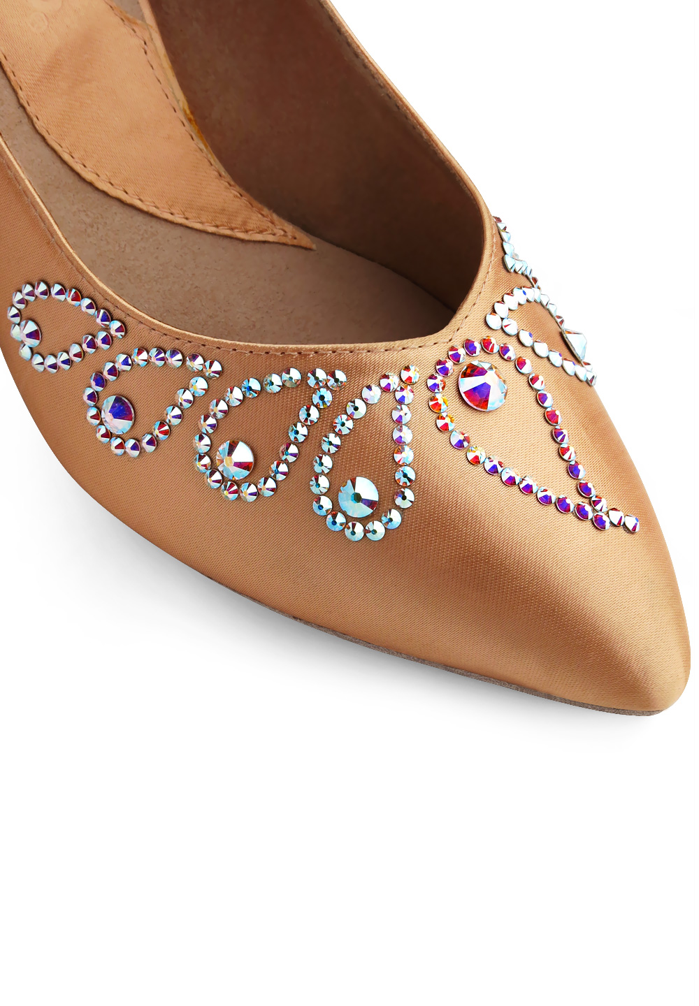 Capezio Anna BR313 with Crystallized Design PT523-Antique Silk / Crystal AB