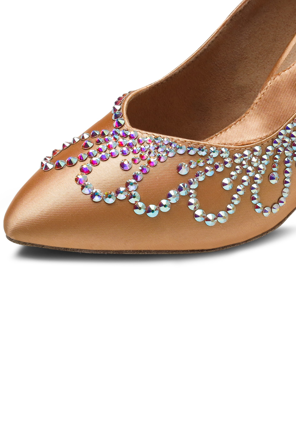 Capezio Anna BR313 with Crystallized Design PT524-Antique Silk / Crystal AB