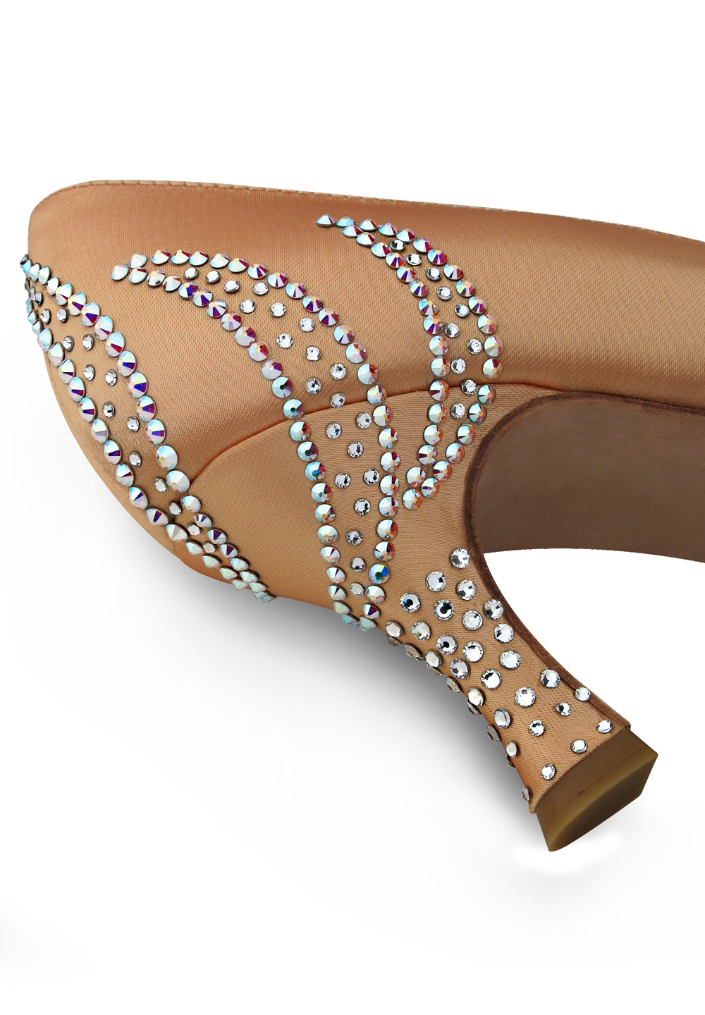 Capezio Anna BR313 with Crystallized Design SH551-Antique Silk / Crystal AB