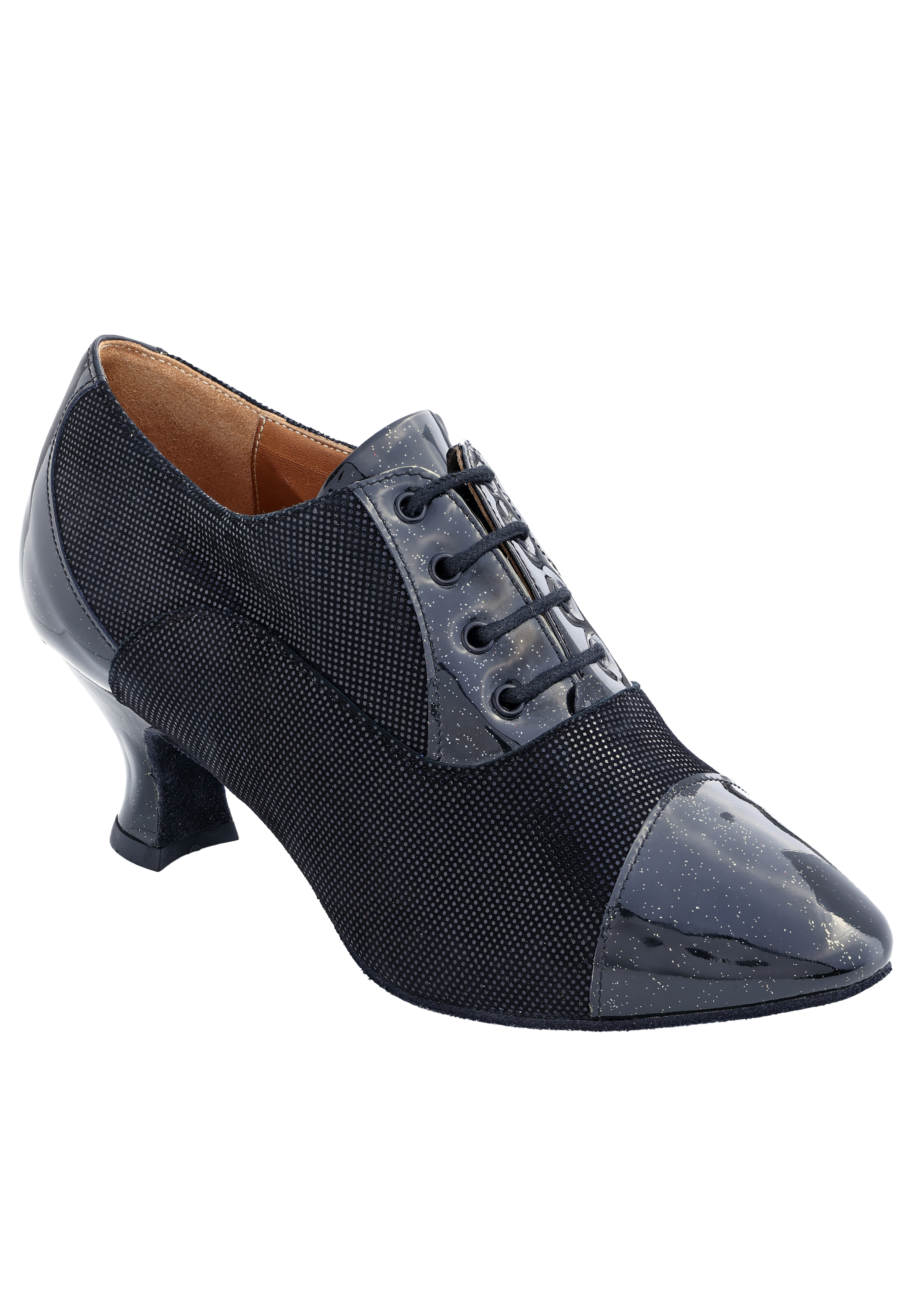 Christine Practice Shoes-Glittered Black Patent / Black ST116