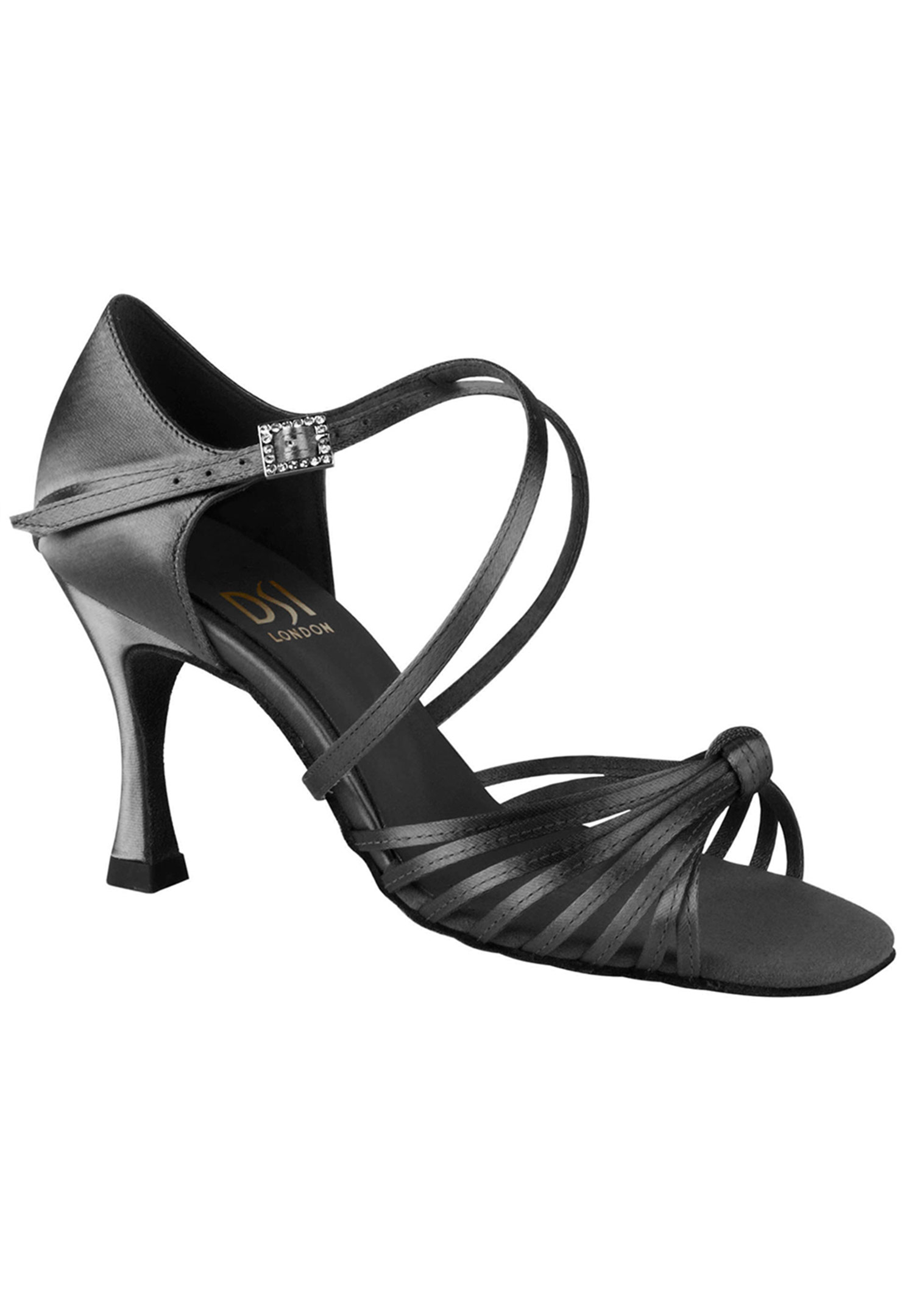 DSI Copacabana Latin Shoes 5251-Black Satin