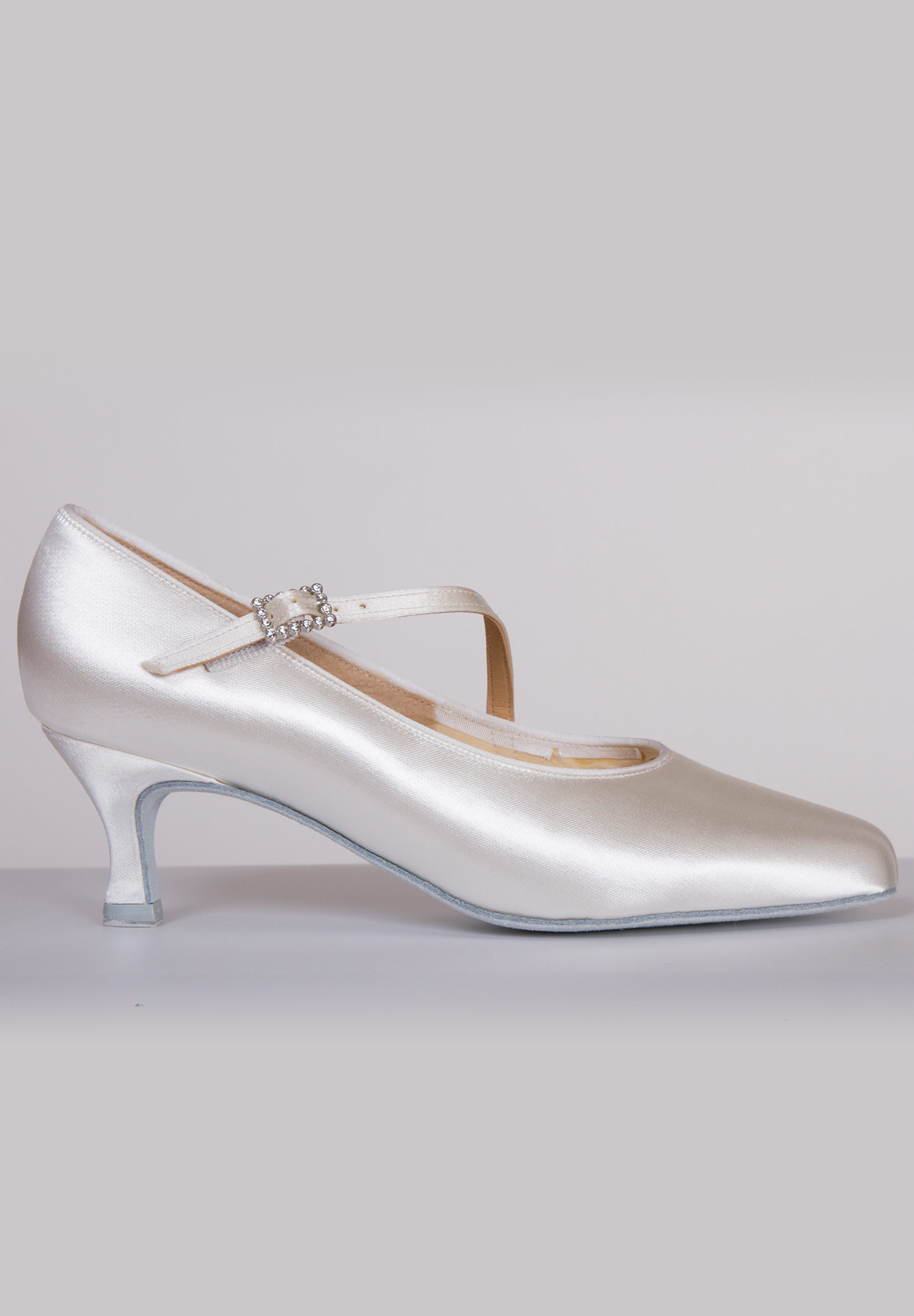 DSI Paris Ballroom Shoes 5210-White Satin