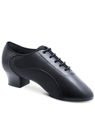 Dance America Aspen Mens Latin Shoes-Black Leather & Lycra